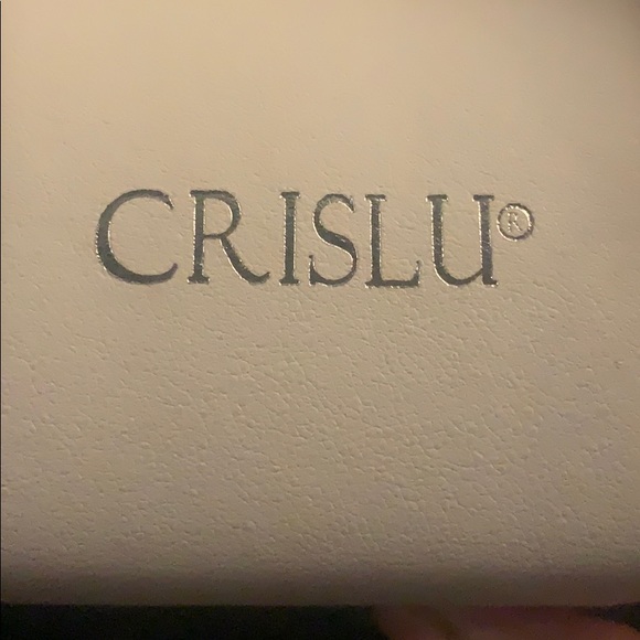 Sterling silver platinum plated necklace CZ new - Picture 5 of 5